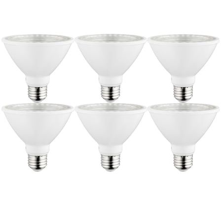 Sunlite LED PAR30 Short Neck Flood Lght, 9W, 75W Equiv, 750 Lumens, E26, Dimmable, 2700K Warm Wht, 6PK 40979-SU